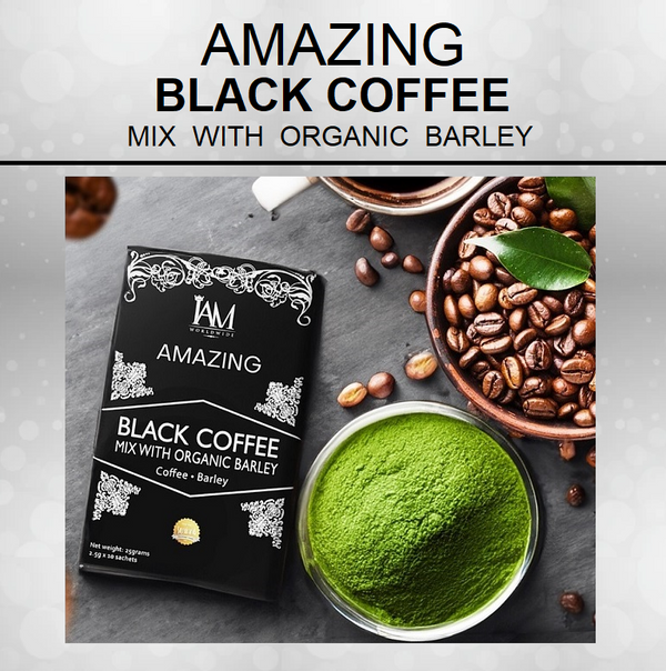 Amazing Black Coffee Mix with Organic Barley (1 Box) Organico