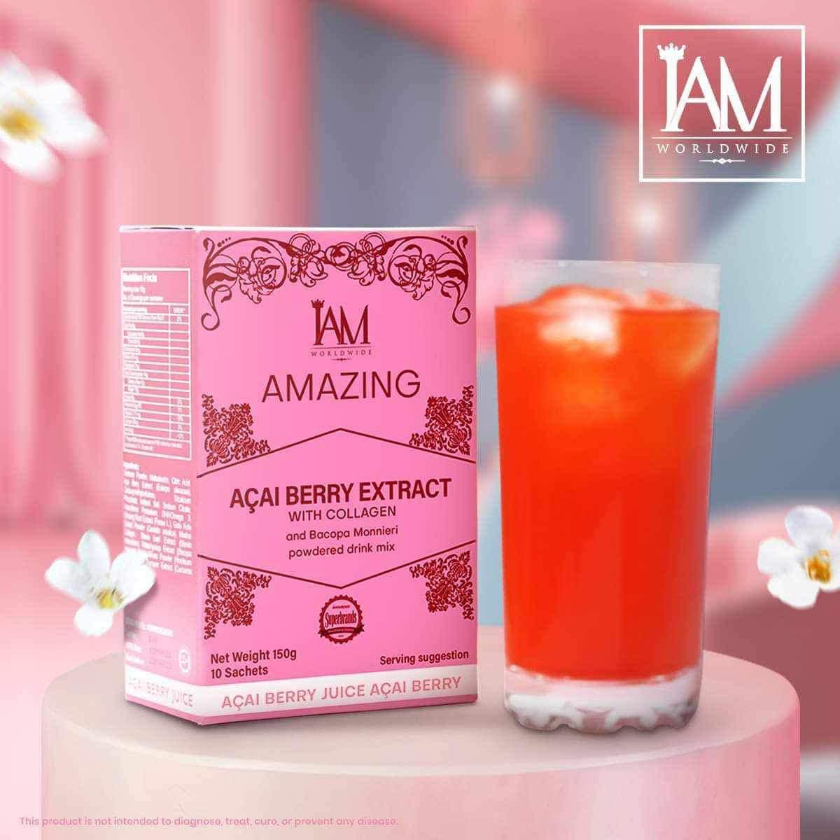 Amazing Acai Berry Extract with Collagen and Bacopa Monnieri (1Box)