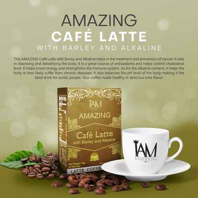 Amazing Cafe Latte with Barley, Alkaline and Stevia (1 Box)