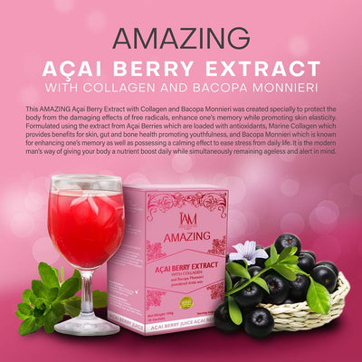 Amazing Acai Berry Extract with Collagen and Bacopa Monnieri  (1Box)
